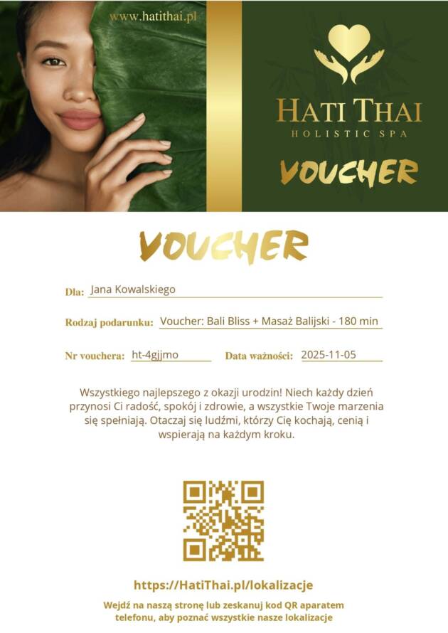 voucher na masaż Lomi Lomi dla par