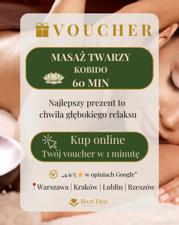 Voucher na masaż twarzy Kobido – Face Lift 60 min | Hati Thai